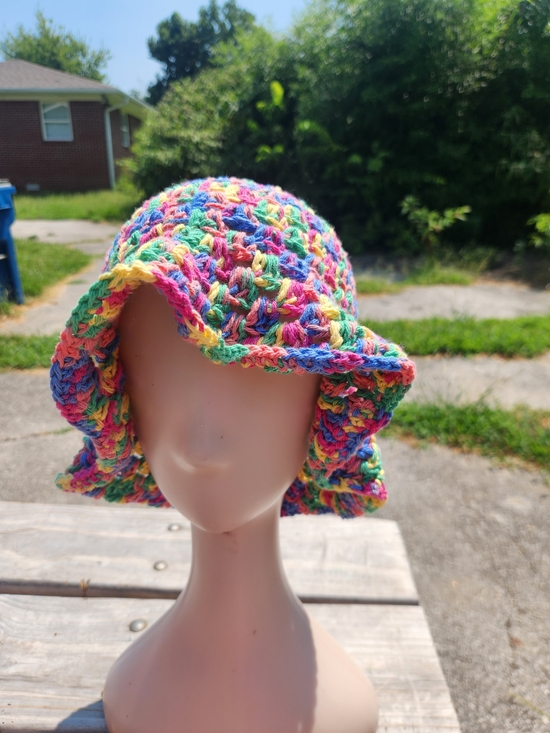 Accessories - Handmade Multicolor Crochet Bucket Hat
